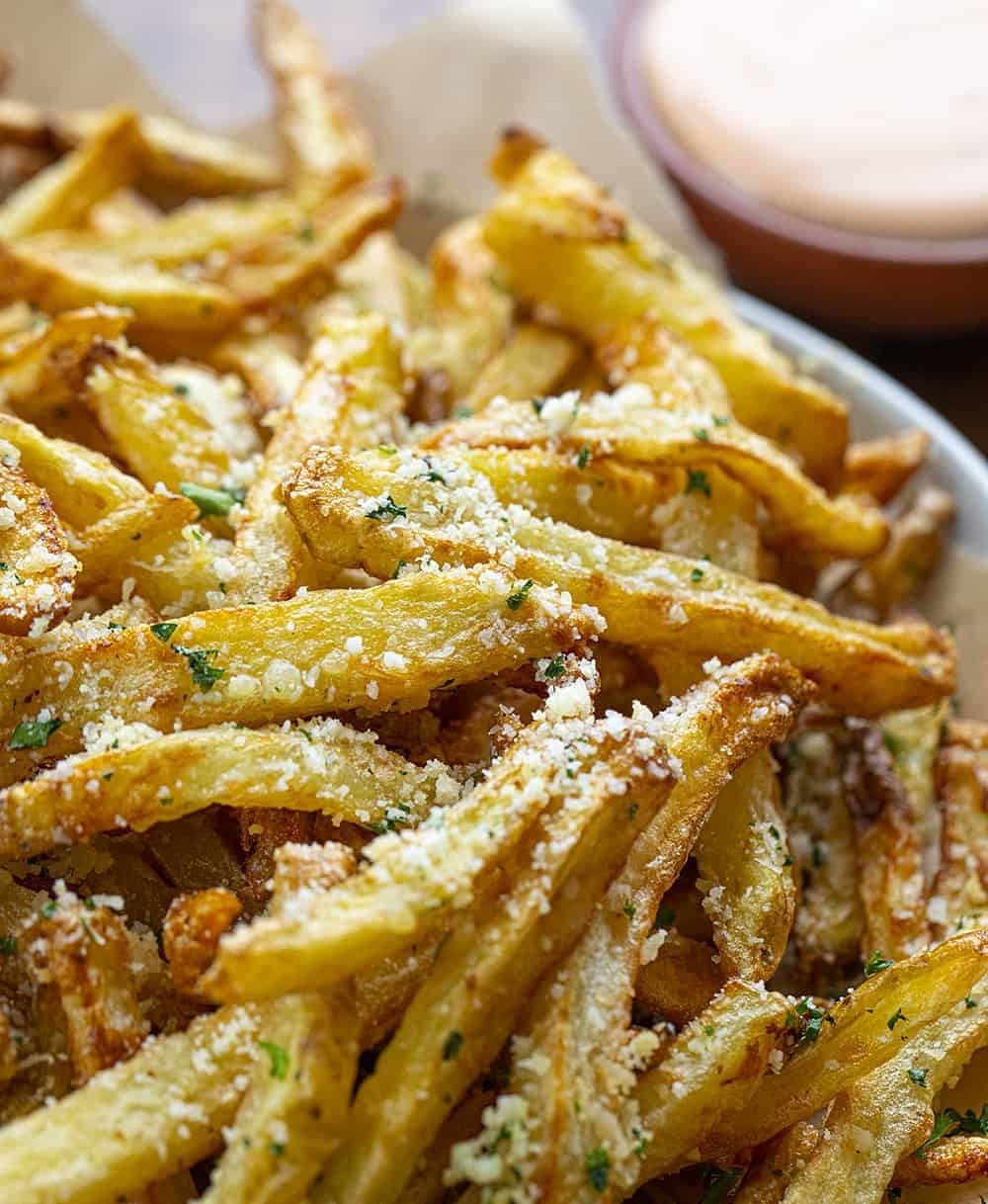 Air fryer garlic parmesan French fries